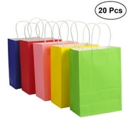 Jiyike 20pcs Kraft Paper Bags with Handle Party Gift Bag Birthday Wedding Graduation Baby Shower Christmas Shopping Favor Present Bag Wrapping Bags